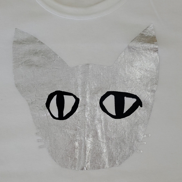 Markus Lupfer White Cat Graphic T-Shirt Size XS - Picture 3 of 4
